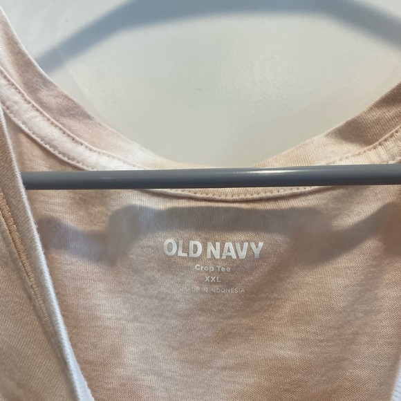 Old Navy XXL Casual Cream Crop Tee - Picture 3 of 4